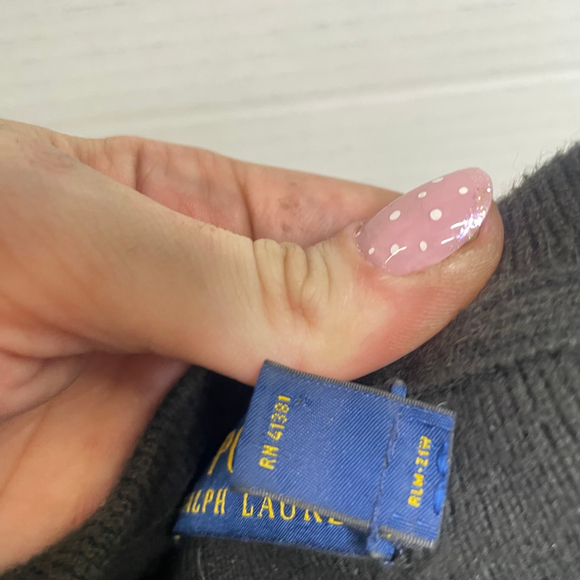 Polo Ralph Lauren Men's M Black Cotton Crewneck Purple Pony - Picture 5 of 16